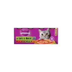 Whiskas Boites La Carte du Marché en Terrine 4 variétés pour chat 4x400g