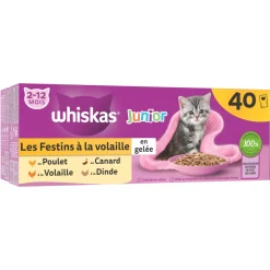 Whiskas Sachets fraîcheur en gelée pour chaton 4 variétés 40x85g