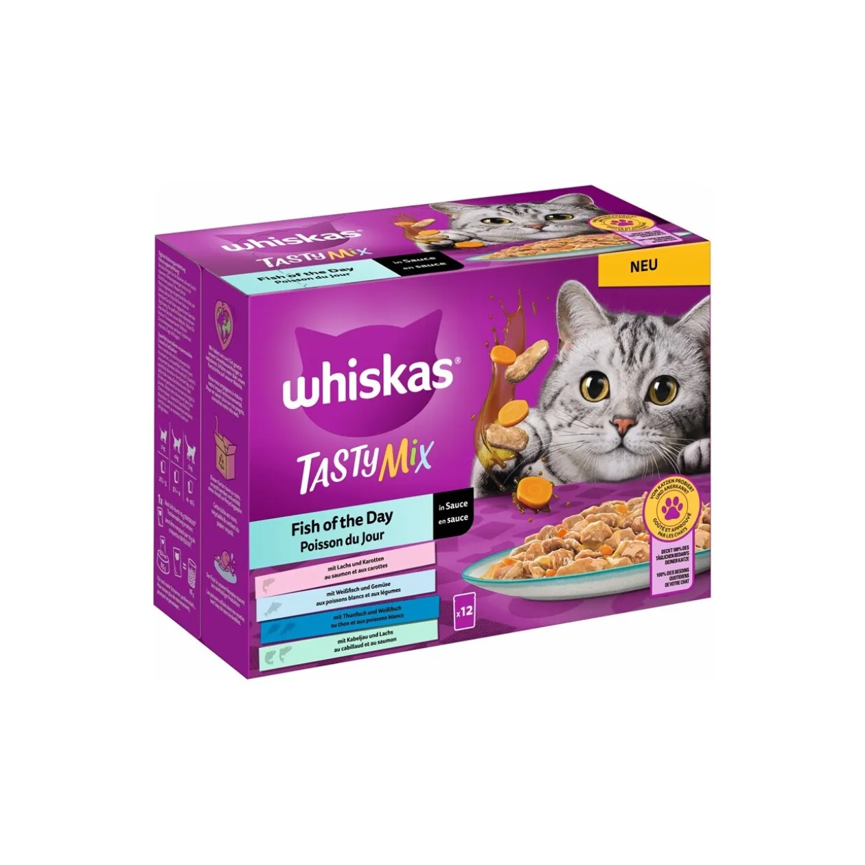Whiskas Tasty Mix Fish of the Day en sauce 12 x 85 g