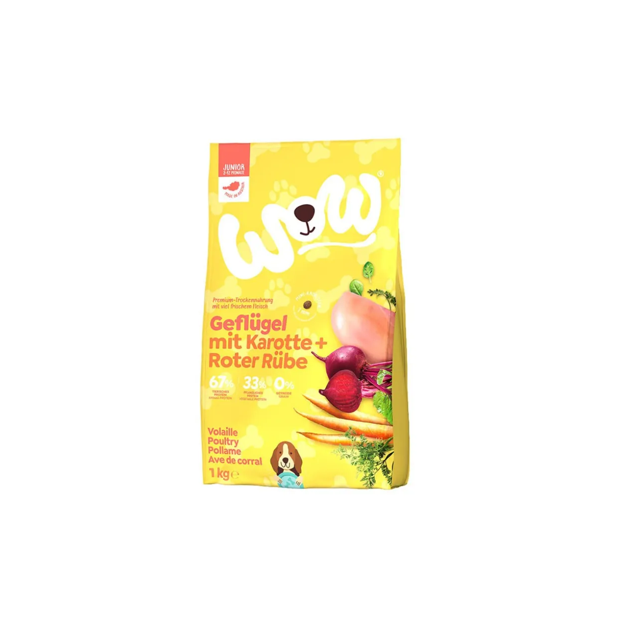 WOW Mini Junior Volaille à la Carotte 1kg